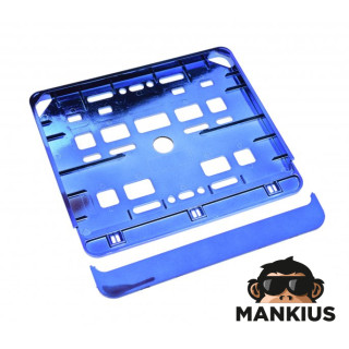 NUMBER PLATE FRAME FOR MOTORCYCLE BLUE