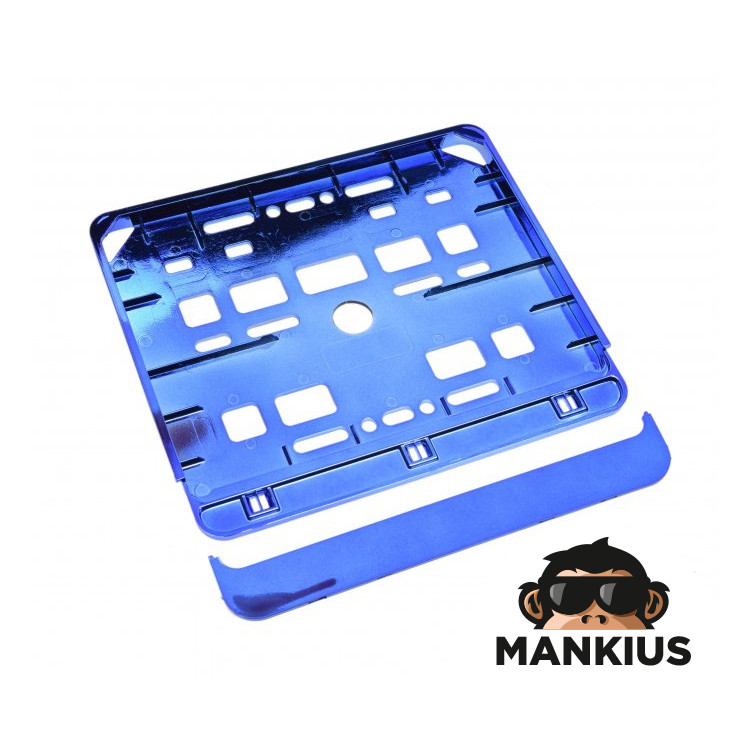 NUMBER PLATE FRAME FOR MOTORCYCLE BLUE