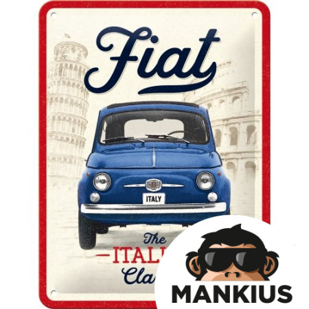 TIN SIGN 15X20 FIAT 500 CLASSIC 26278