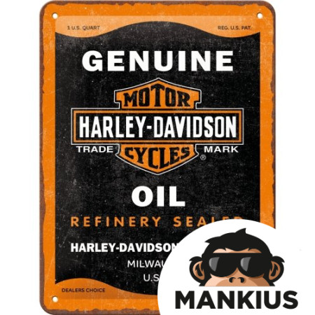 TIN SIGN 15X20 HARLEY-DAVIDSON OIL 26300