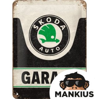 TIN SIGN 15X20 SKODA GARAGE 26276