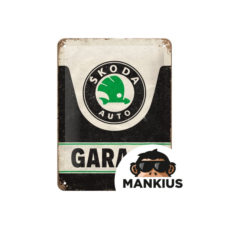 TIN SIGN 15X20 SKODA GARAGE 26276