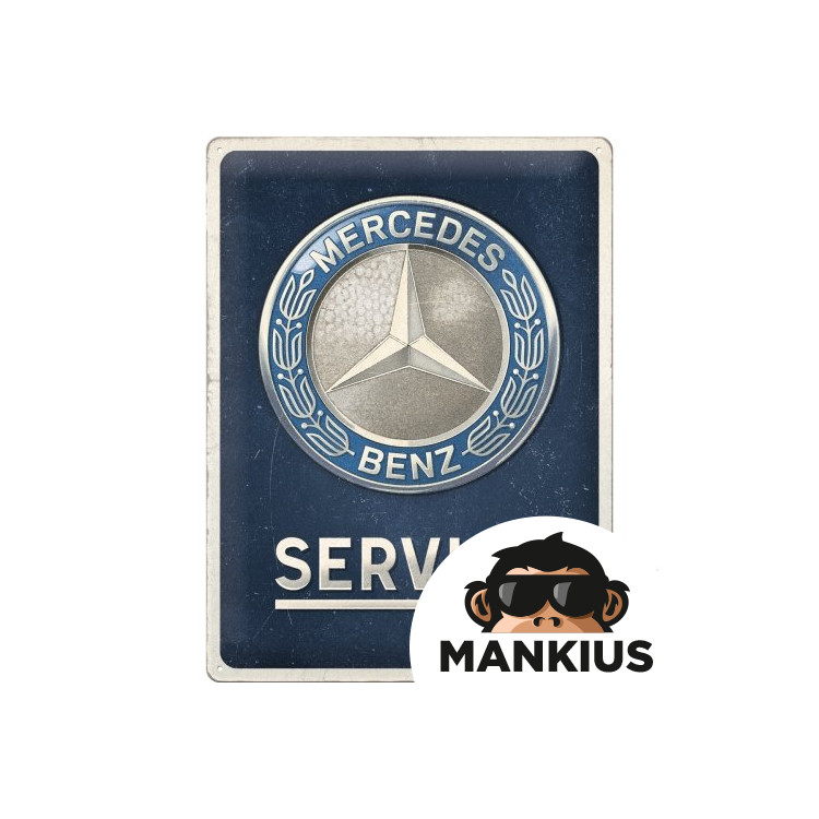 TIN SIGN 30x40 MERCEDES- BENZ EMBLEM 23357