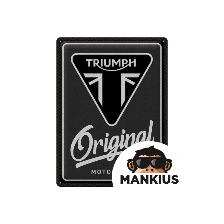 TIN SIGN 30x40 TRIUMPH ORIGINAL MOTO 23348