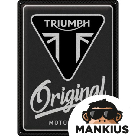 TIN SIGN 30x40 TRIUMPH ORIGINAL MOTO 23348