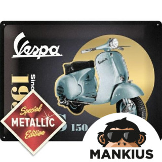 TIN SIGN 30x40 VESPA- GS 150 SIN GOLD 63385