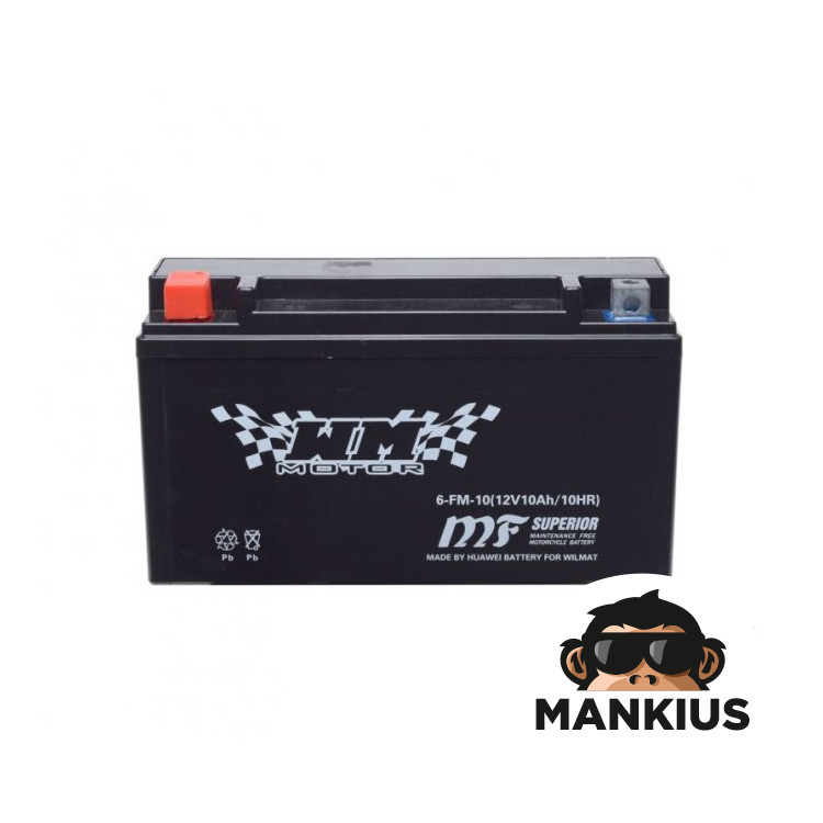 BATTERY 6-FM-10 10Ah WM MOTOR 12 VOLT