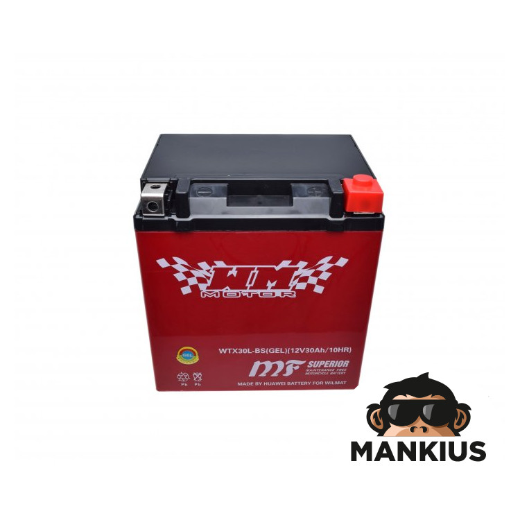 BATTERY WTX30L-BS ( YTX30L-BS ) ( GEL ) 12 VOLT