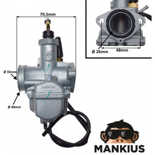 CARBURETOR LiFan 125/150cc MINI ENDURO CABLE OPERATED CHOKE