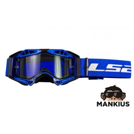 AURA GOGGLE BLACK BLUE WITH CLEAR VISOR PINLOCK EXTRA