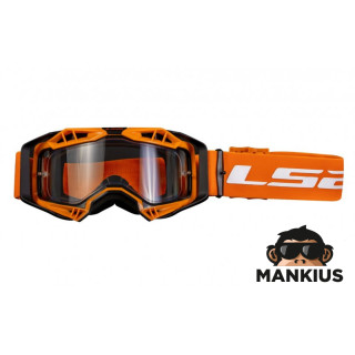 AURA GOGGLE BLACK H-V ORANGE WITH CLEAR VISOR PINLOCK EXTRA