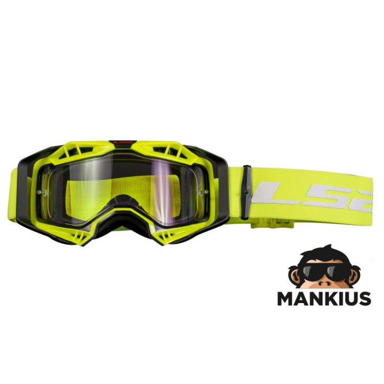 AURA GOGGLE BLACK H-V YELLOW WITH CLEAR VISOR PINLOCK EXTRA