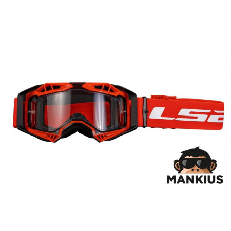 AURA GOGGLE BLACK RED WITH CLEAR VISOR PINLOCK EXTRA