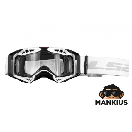 AURA GOGGLE WHITE WITH CLEAR VISOR