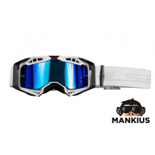 AURA GOGGLE WHITE WITH IRIDIUM VISOR