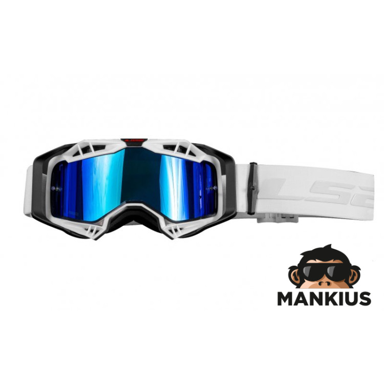 AURA GOGGLE WHITE WITH IRIDIUM VISOR