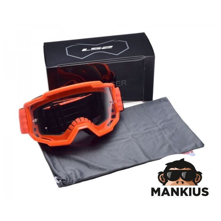 CHARGER GOGGLE ORANGE CLEAR VISOR