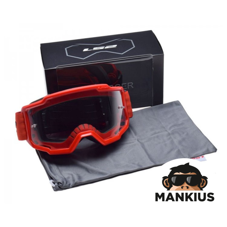 CHARGER GOGGLE RED CLEAR VISOR