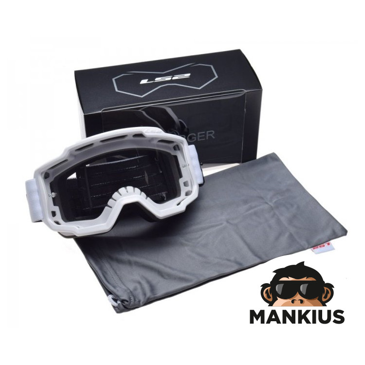 CHARGER GOGGLE WHITE CLEAR VISOR