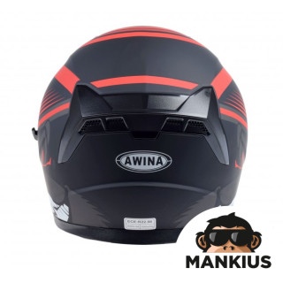 HELMET OPEN FACE TYPE JK528 BLACK RED MATT S ECE