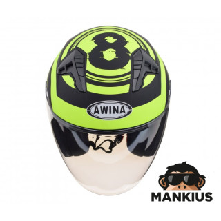 HELMET OPEN FACE TYPE JK528 BLACK YELOW MATT XS ECE