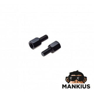 ADAPTOR, MIRRORS R R 8 8 BLACK 2PCS