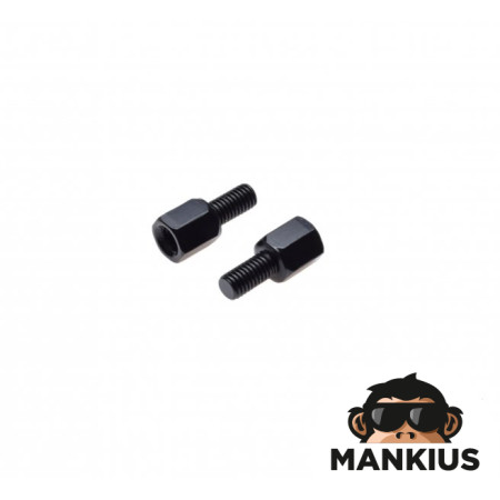 ADAPTOR, MIRRORS R R 8 8 BLACK 2PCS