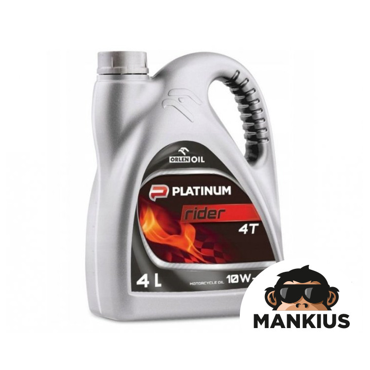 OIL PLATINUM RIDER 4T 10W-40 4L SEMISYNTETIC