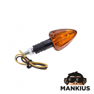 LAMP, TURN SIGNAL, CONE, AMBER LENS, CUTS, CARBON-LOOK ECE