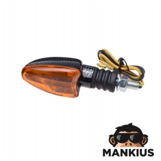 LAMP, TURN SIGNAL, OVAL, CARBON-LOOK, AMBER LENS, RH FRONT ECE