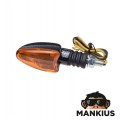 LAMP, TURN SIGNAL, OVAL, CARBON-LOOK, AMBER LENS, RH FRONT ECE