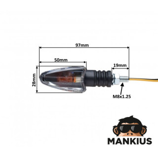 LAMP, TURN SIGNAL, OVAL, CLEAR LENS, RIGHT FRONT ECE