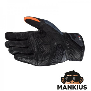 LS2 AIR RAPTOR MAN GLOVES DARK BLUE H-V ORANGE S