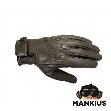 LS2 JAZZ MAN GLOVES CRACKER BROWN L