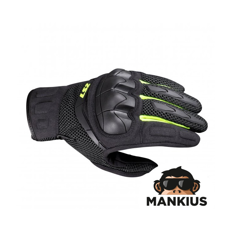 LS2 KUBRA MAN GLOVES ANTHR. H-V YEL. L