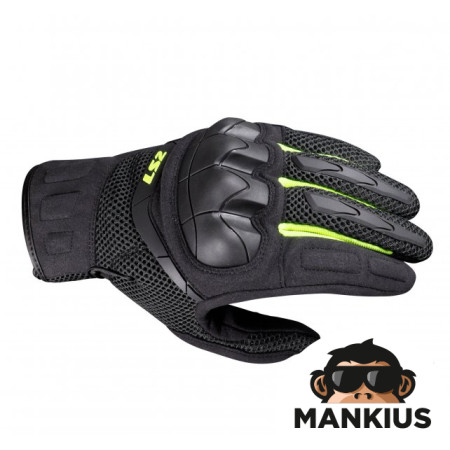 LS2 KUBRA MAN GLOVES ANTHR. H-V YEL. L