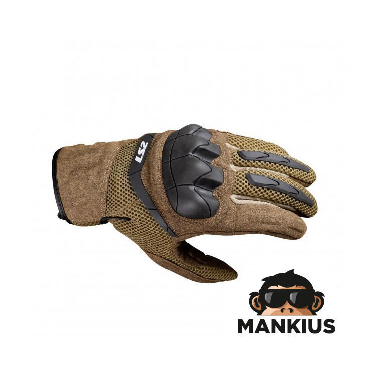 LS2 KUBRA MAN GLOVES BROWN L