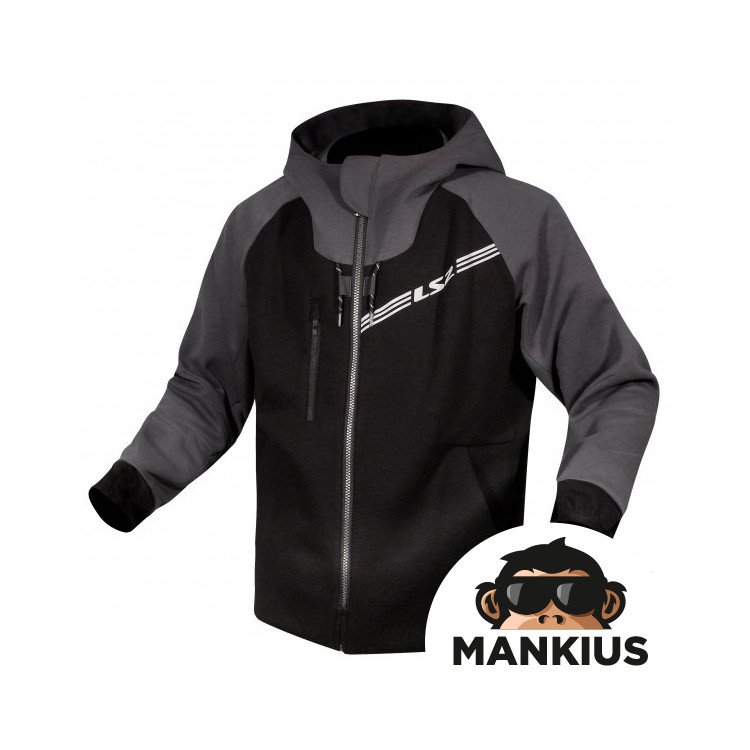 LS2 THROTTLE MAN JACKET BLACK DARK GREY 3XL