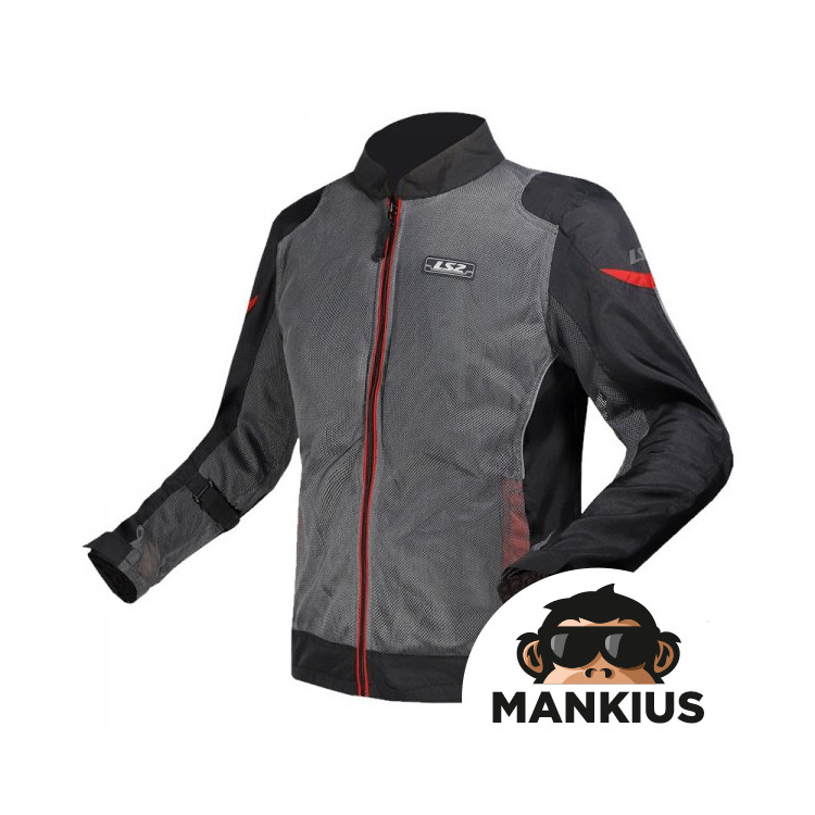 LS2 AIRY JACKET EVO MAN GREY BLACK RED XL