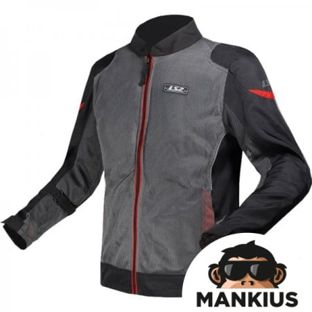 LS2 AIRY JACKET EVO MAN GREY BLACK RED XL