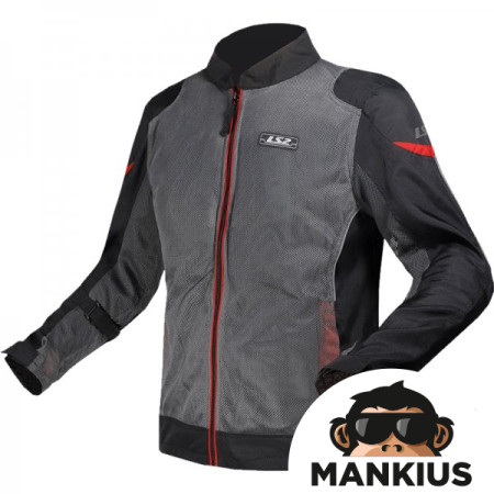 LS2 AIRY JACKET EVO MAN GREY BLACK RED XXL