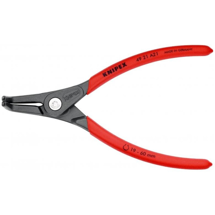 Replės išoriniams žiedams. Lenktos 165mm ( 19-60mm) KNIPEX