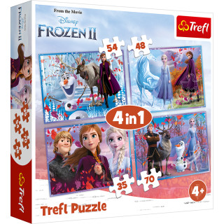 TREFL FROZEN 4 dėlionių rinkinys Ledo šalis 2