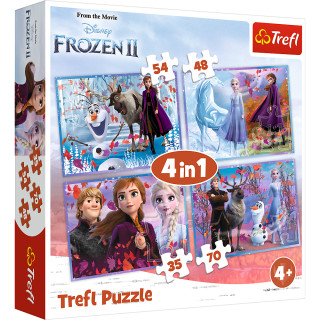 TREFL FROZEN 4 dėlionių rinkinys Ledo šalis 2