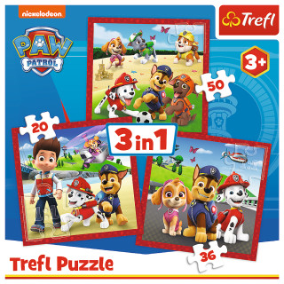 TREFL PAW PATROL 3 dėlionių rinkinys Šuniukas-patrulis