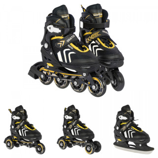 Skates, Skates, Set 4in1 34-38 Yellow