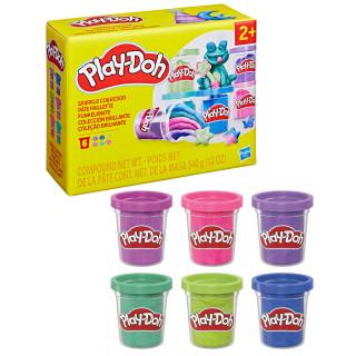 PLAY-DOH Blizgantis plastilinas, 6 vnt.