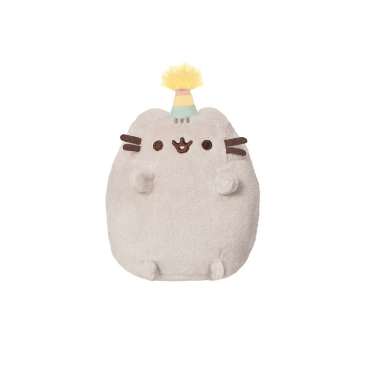 PUSHEEN Sėdintis katinas su vakarėlio kepuraite, 10 cm