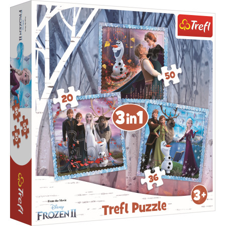 TREFL FROZEN 3 dėlionių rinkinys Ledo šalis 2