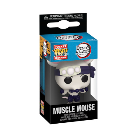 FUNKO POP! Raktų pakabutis: Demon Slayer - Muscle Mouse, 10 cm